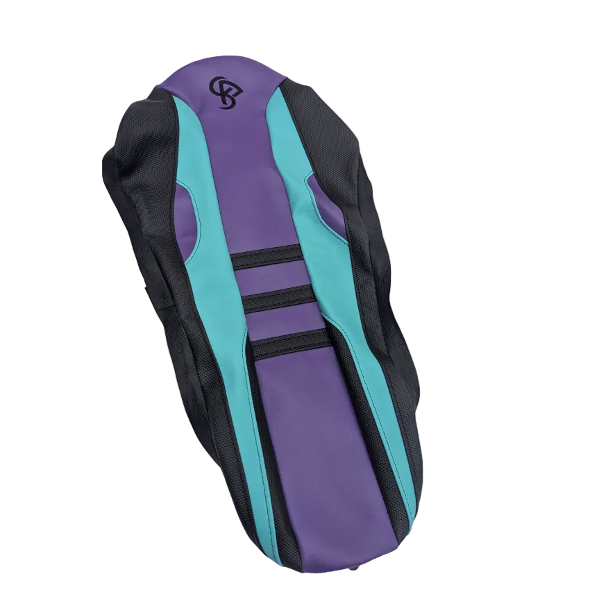Funda de Asiento BKS - DERBI SENDA (2000-2010) - Velto Turquesa/Violeta