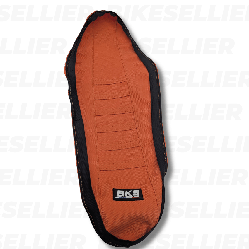 BKS Seat Cover 125cc-500cc ex(f) xcf(w) xcw tpi 2020/23 - Orange Black