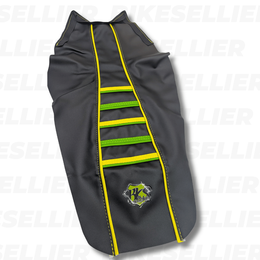 Funda de asiento BKS - DERBI SENDA/DRD Racing (2011-2017) - amarillo/verde/negro