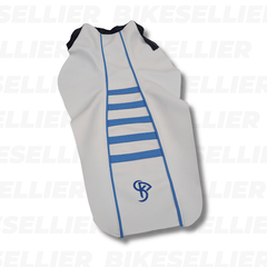 Sitzbankbezug BKS - DERBI SENDA/DRD Racing (2011-2017) - weiß/hellblau