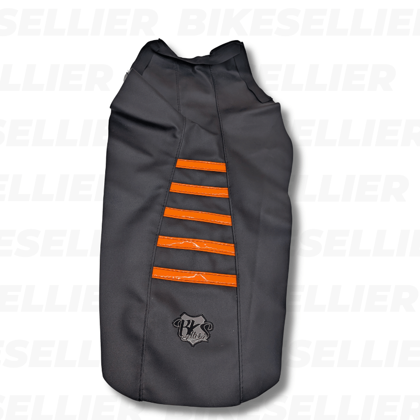 Housse De Selle BKS -DERBI SENDA/DRD Racing (2011-2017) - Evo black orange fluo
