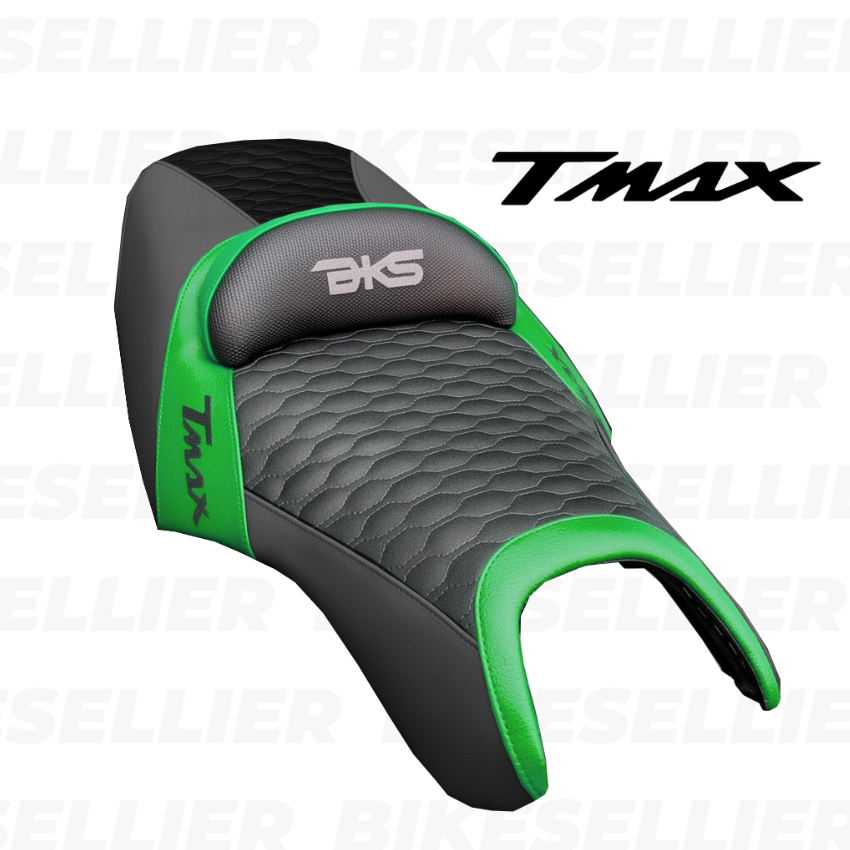 Housse de Selle Scooter TMAX 500 / 530 (2008-2016) — Nid d'Abeille Noir & Vert