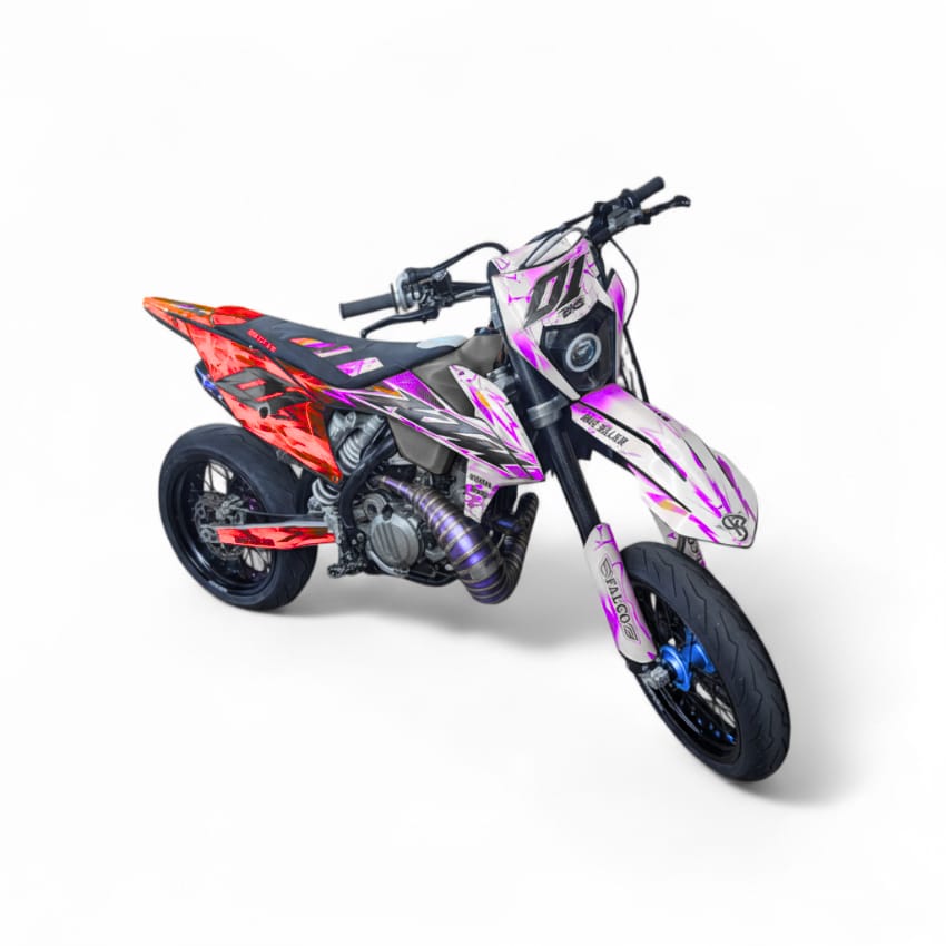 BKS 50cc Stickerset - Semi Custom - Roze/Rood