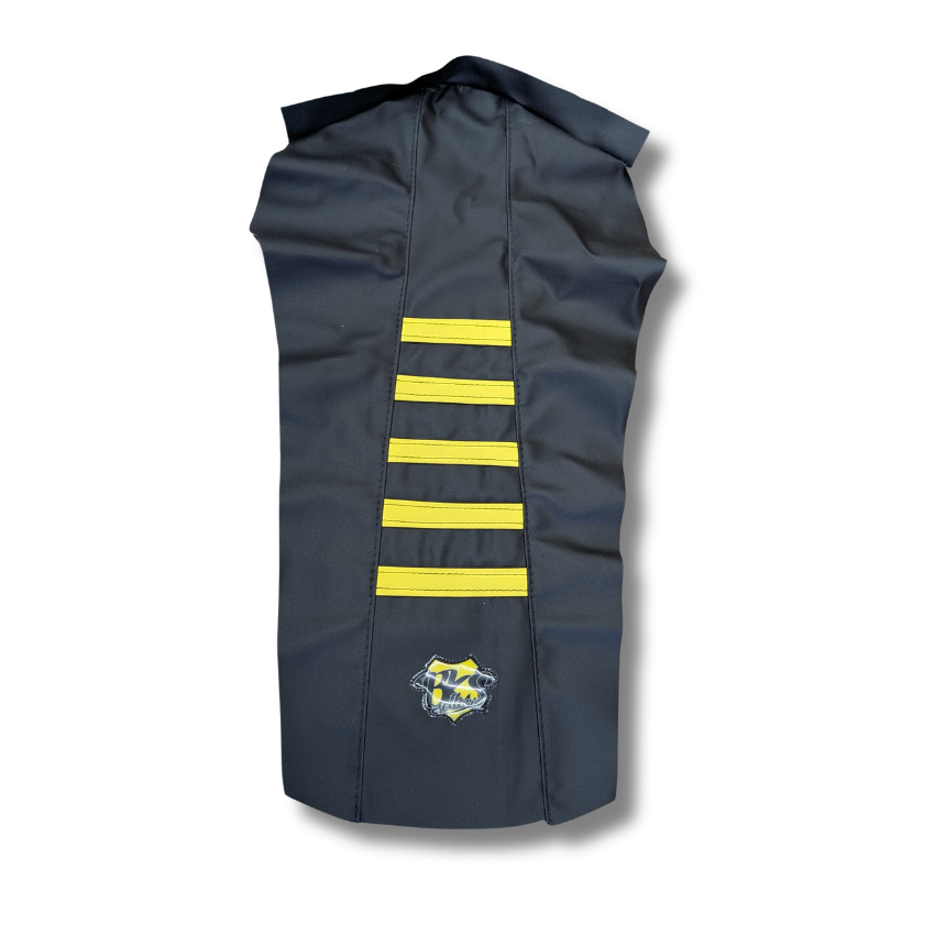 Housse De Selle BKS - Derbi (2000-2010) - Evo black Jaune - Noir/Jaune