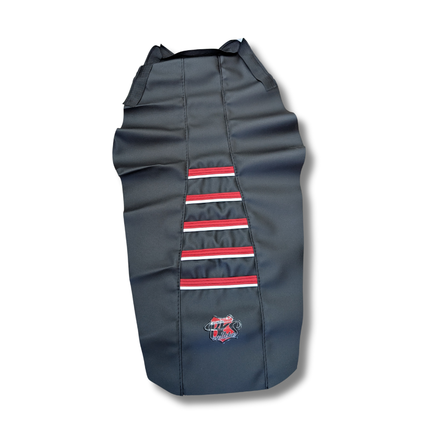 Housse De Selle BKS - Derbi (2011-2017) - Evo Black rouge- Noir/rouge