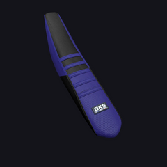 Housse de selle cross Husqvarna — Bi-ton bleu, cousue main par BKS