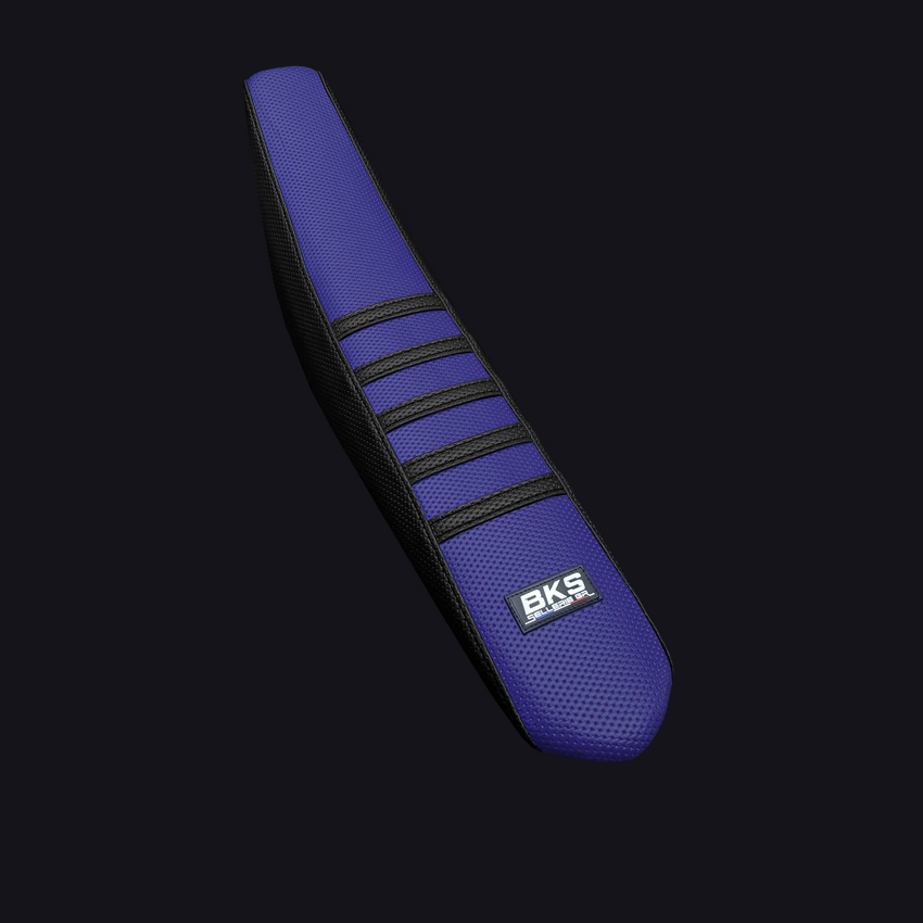 Housse de selle cross Husqvarna — Bleu et noire, cousue main par BKS