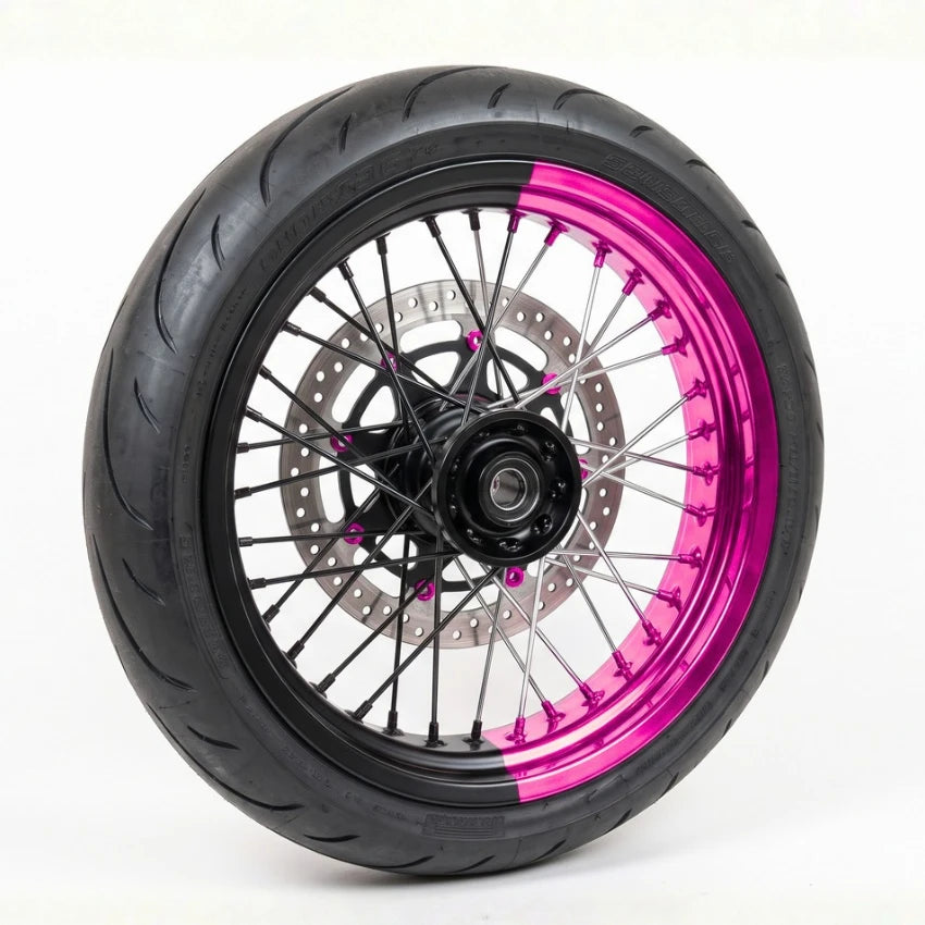 2 Mi-Jantes Kit Déco Chrome – Rose