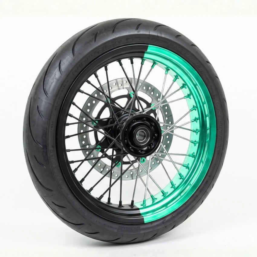 2 Mi-Jantes Kit Déco Chrome – Turquoise