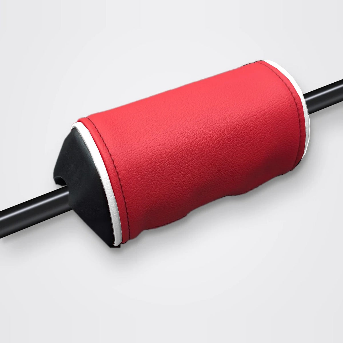 Mousse de guidon rouge, liseré blanc
