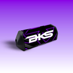 Mousse de guidon BKS noire et violette, logo BKS blanc