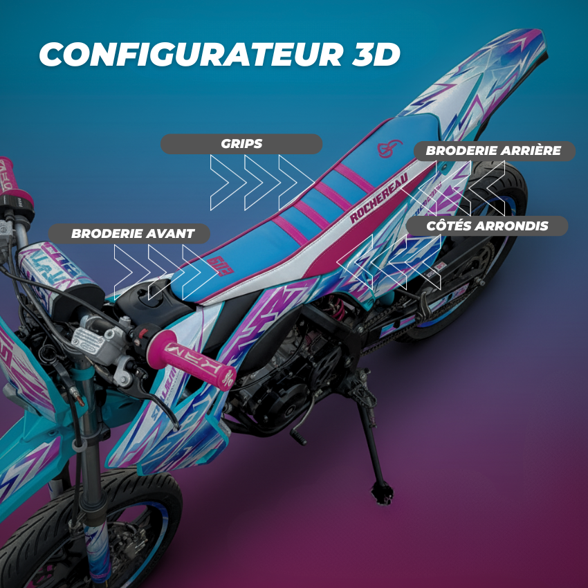 Housse de selle moto personnalisée sur-mesure - Bike Sellier