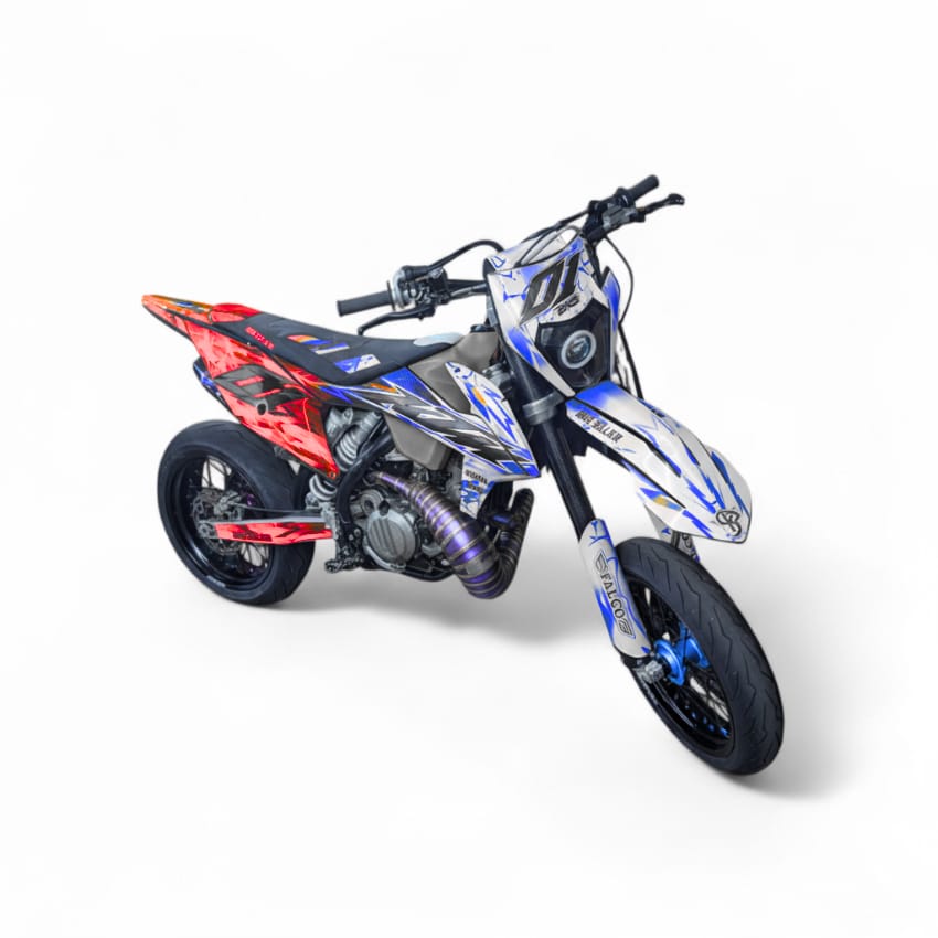 BKS Stickerset 50cc - Semi Custom - Blauw/Rood