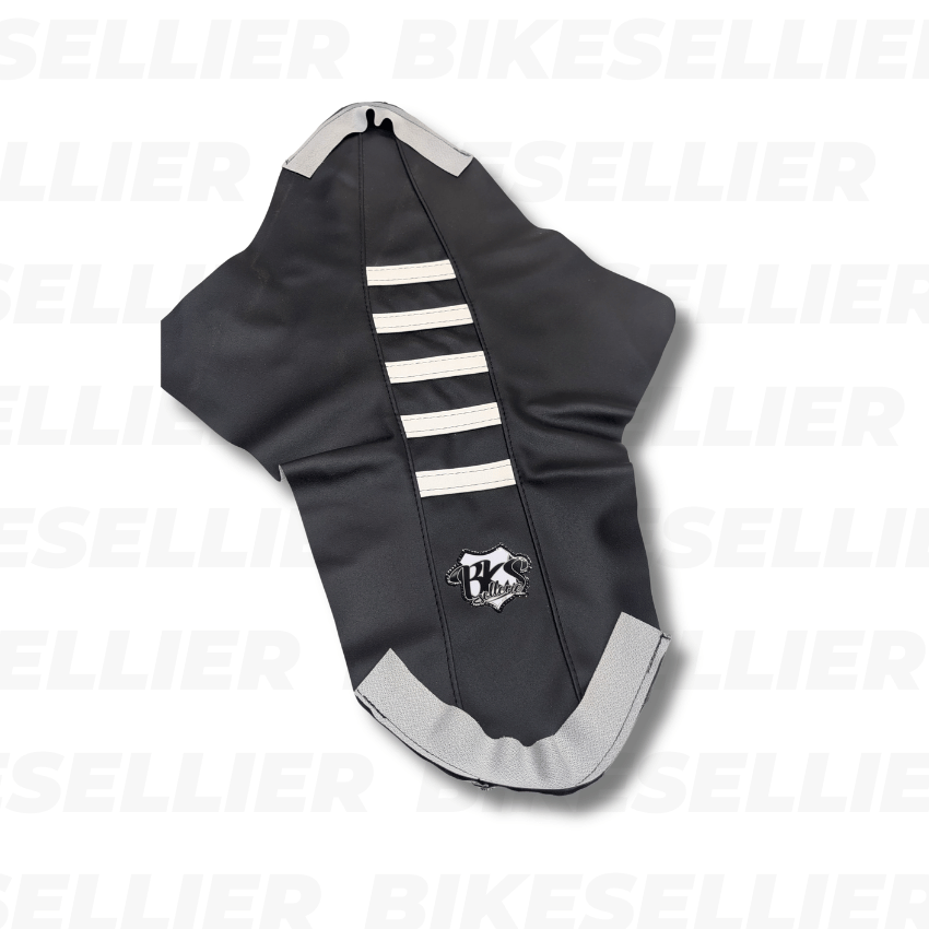 Housse De Selle BKS -Peugeot xp7 - Evo black Blanc