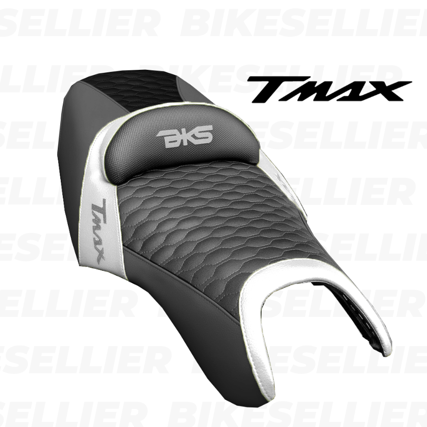 Housse de Selle Scooter TMAX 500 / 530 (2008-2016) — Nid d'Abeille Noir & Blanc