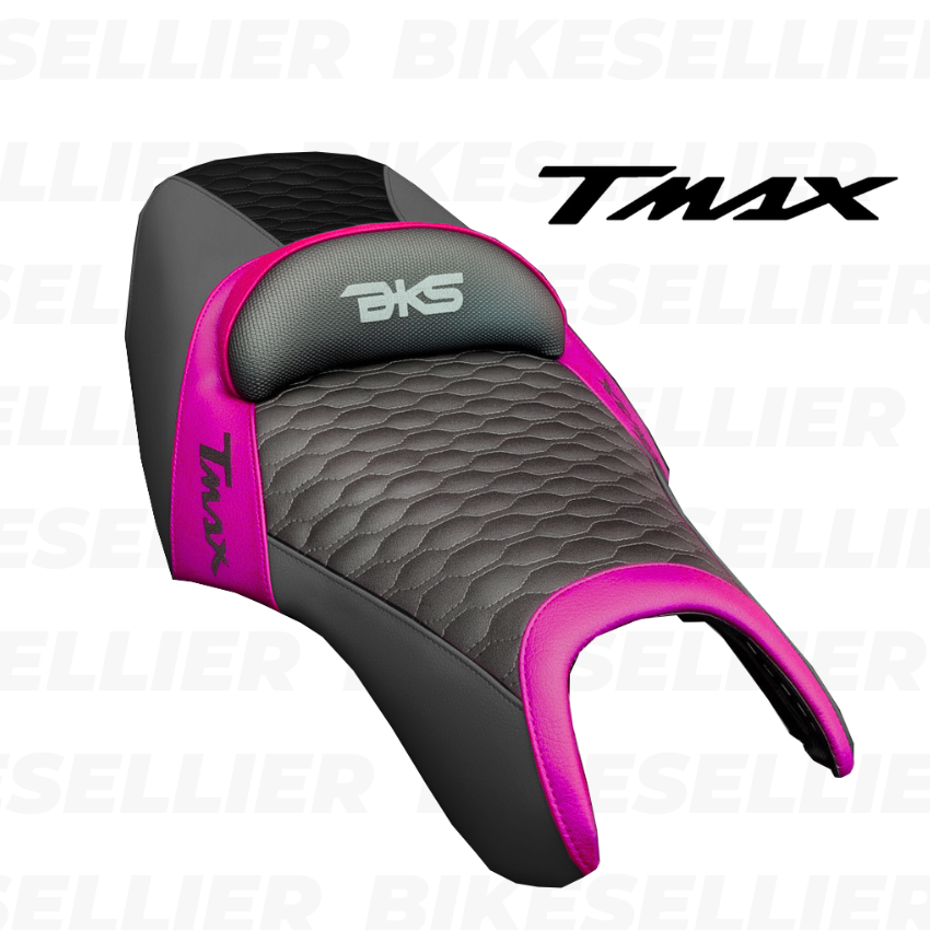 Housse de Selle Scooter TMAX 500 / 530 (2008-2016) — Nid d'Abeille Noir & rose