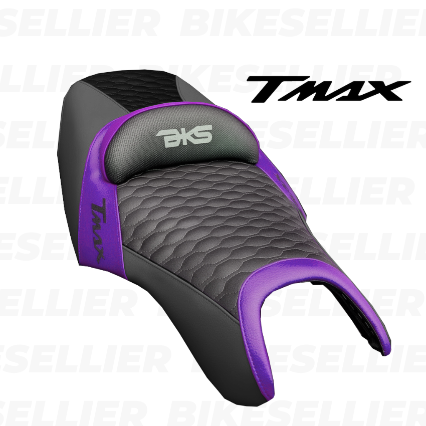 Housse de Selle Scooter TMAX 500 / 530 (2008-2016) — Nid d'Abeille Noir & violet