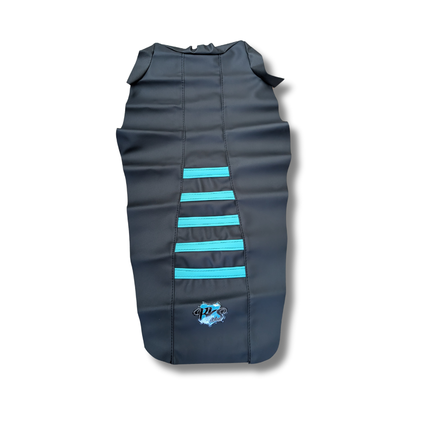 Housse De Selle BKS - Derbi (2011-2017) - Evo Black Turquoise -  Noir/Turquoise