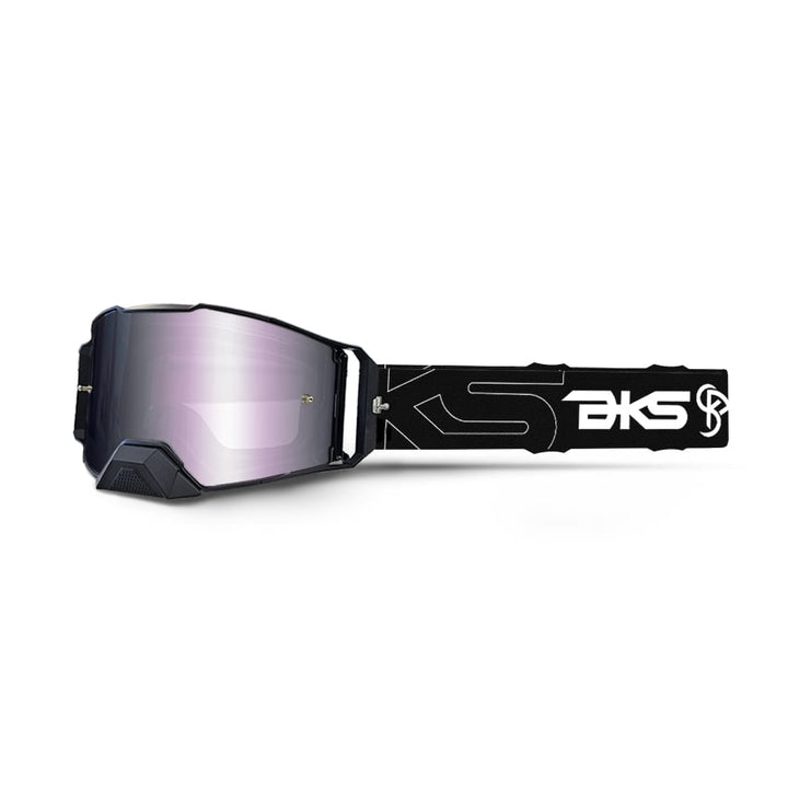 Masque cross BKS ShieldX, écran miroir, sangle noire siglée BKS