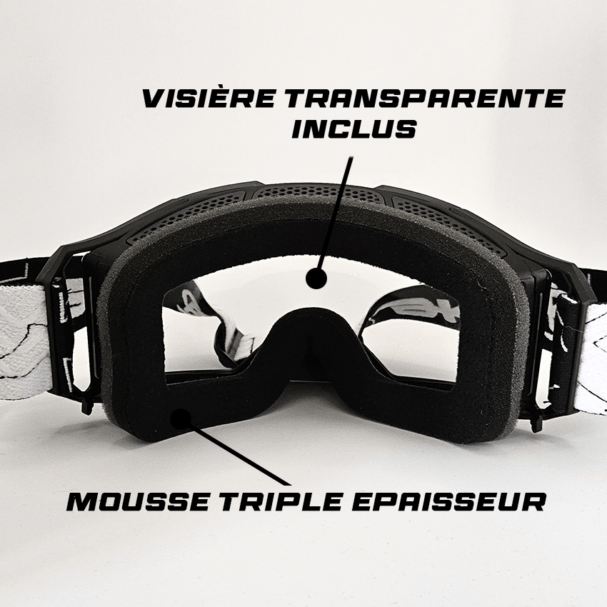 Masque Cross - BKS ShieldX - Ecran Miroir Silver