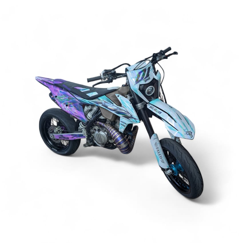 BKS 50cc Stickerset - Semi Custom - Turquoise/Paars