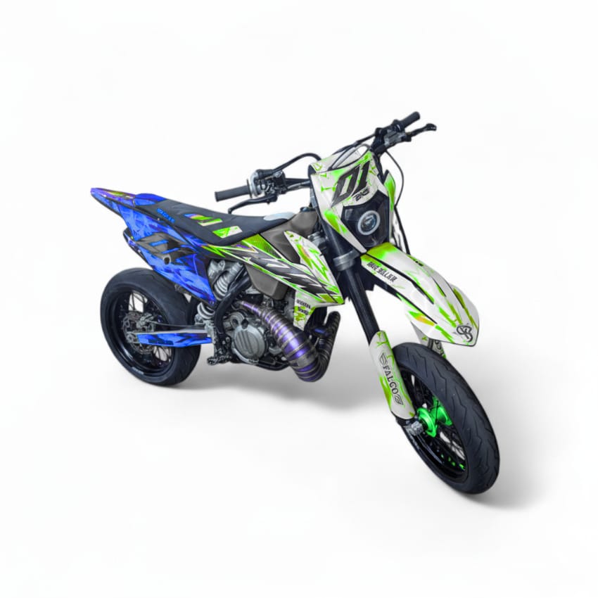 BKS 50cc Stickerset - Semi Custom - Groen/Blauw
