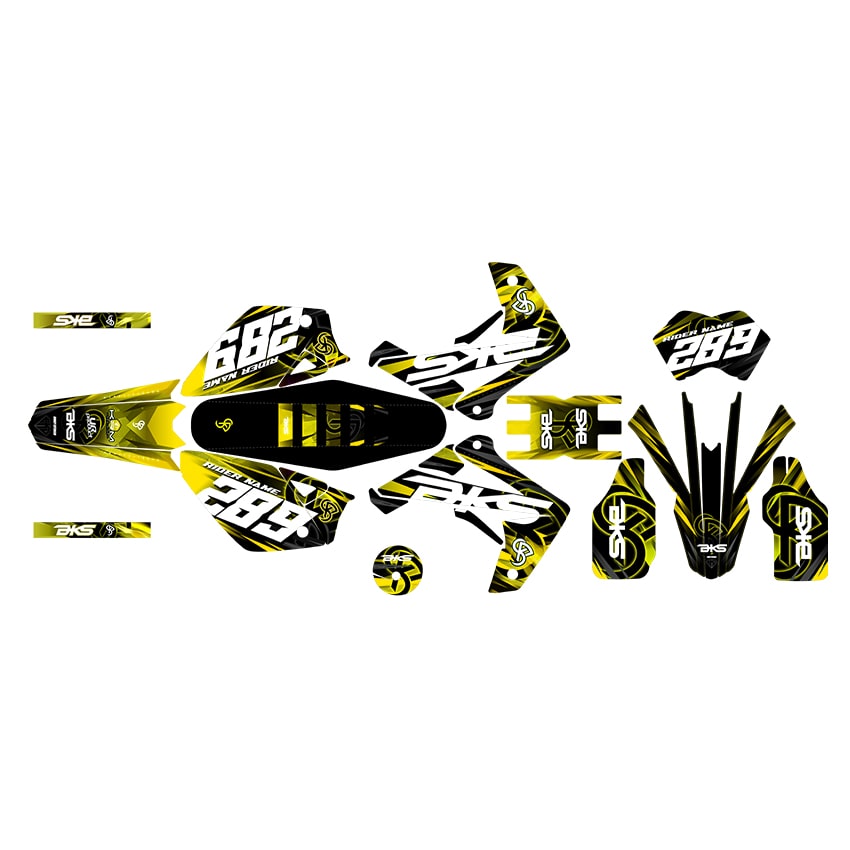 Kit Déco BKS 50cc - Semi Perso - Jaune