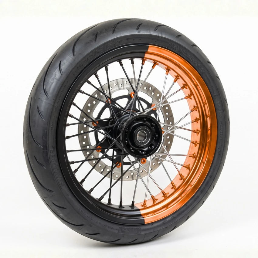 2 Mi-Jantes Kit Déco Chrome – Orange