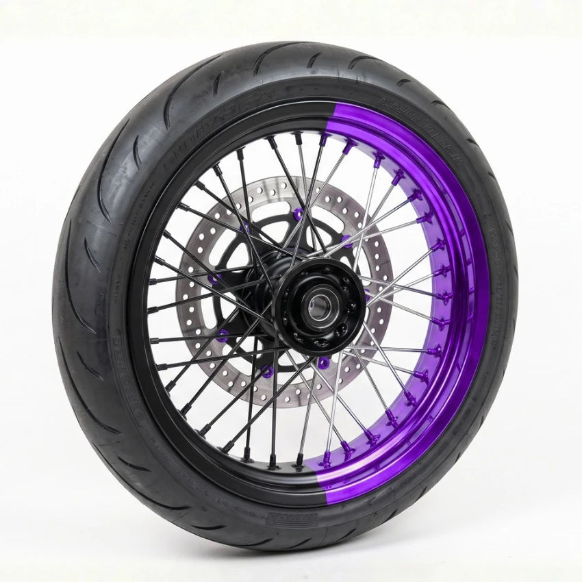 2 Mi-Jantes Kit Déco Chrome – Violet