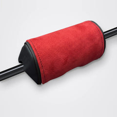 Mousse de guidon alcantara rouge, liseré noir