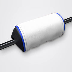 Mousse de guidon blanche, liseré bleu