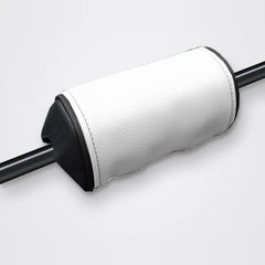 Mousse de guidon blanche, liseré noir