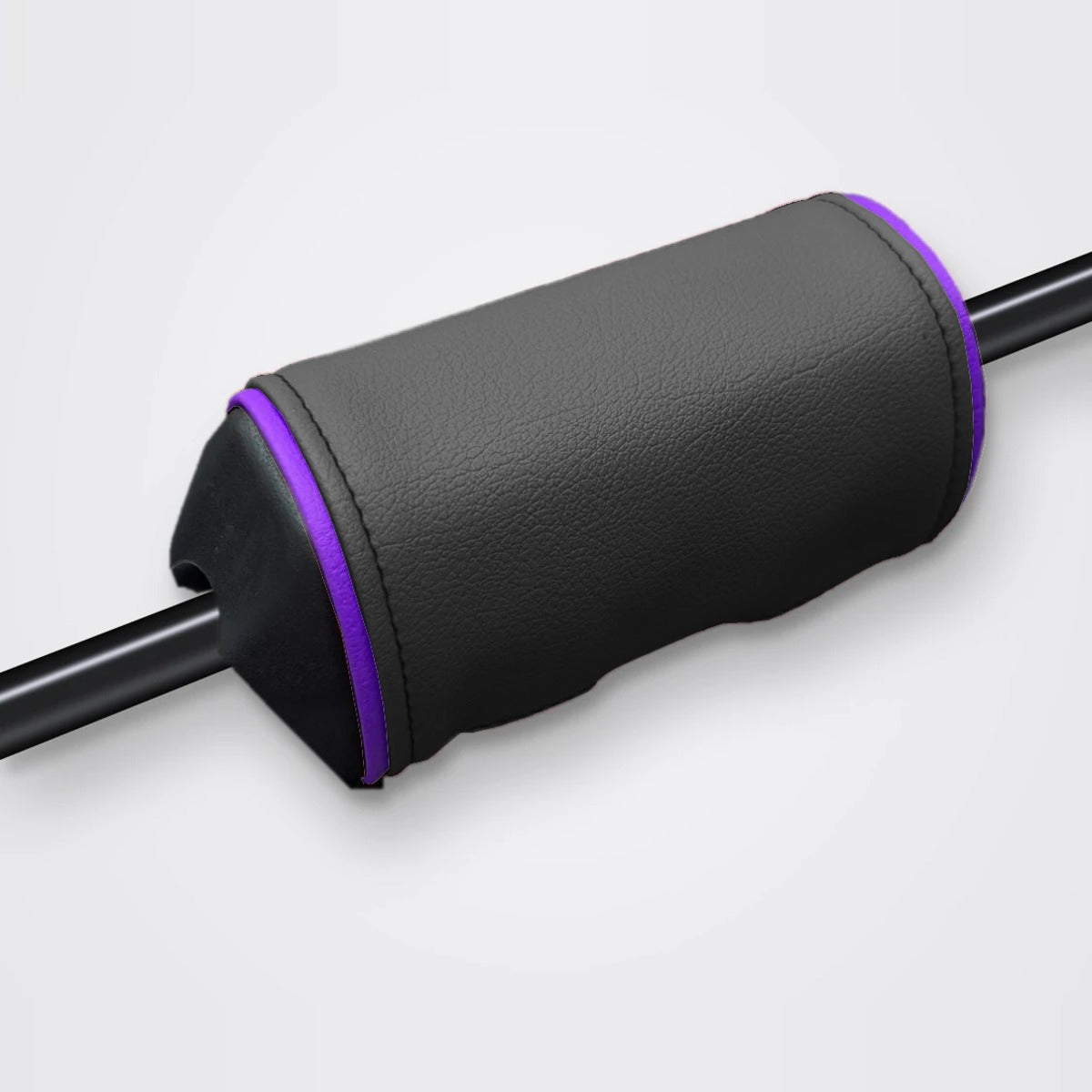 Mousse de guidon noire, liseré violet